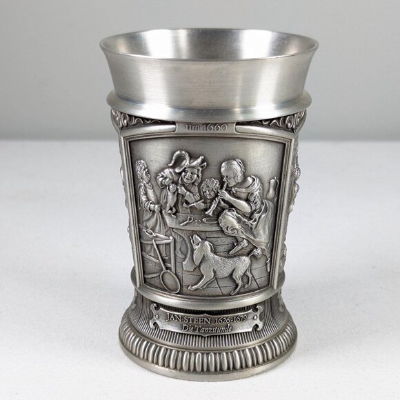 WMF 4" Dutch Old Masters Pewter Cup Rembrandt, Jan Steen, Hendr. Sorgh - Picture 1 of 10